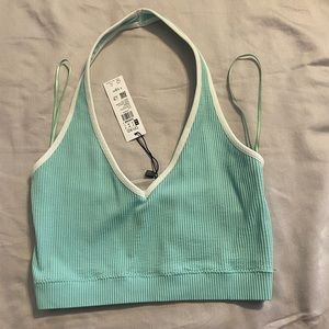 green garage halter top *new with tags*